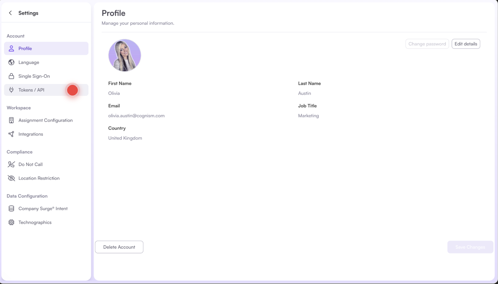 How to generate a new Cognism API Token