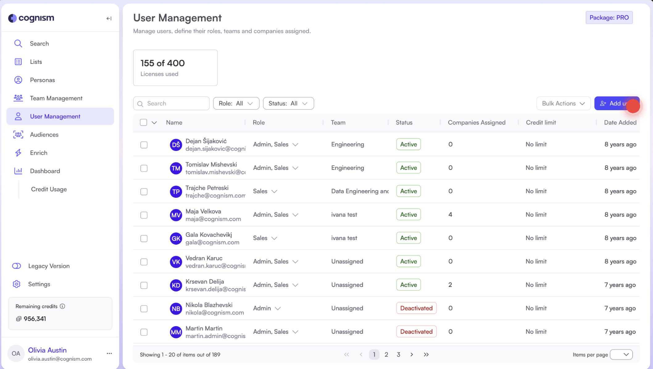 How to add users and manage teams in Cognism