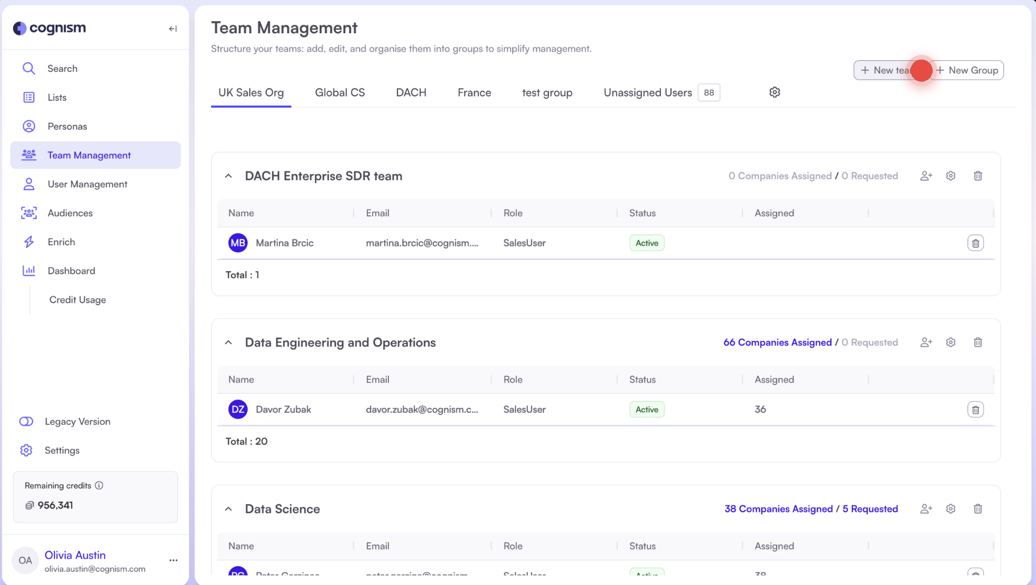 How to add users and manage teams in Cognism