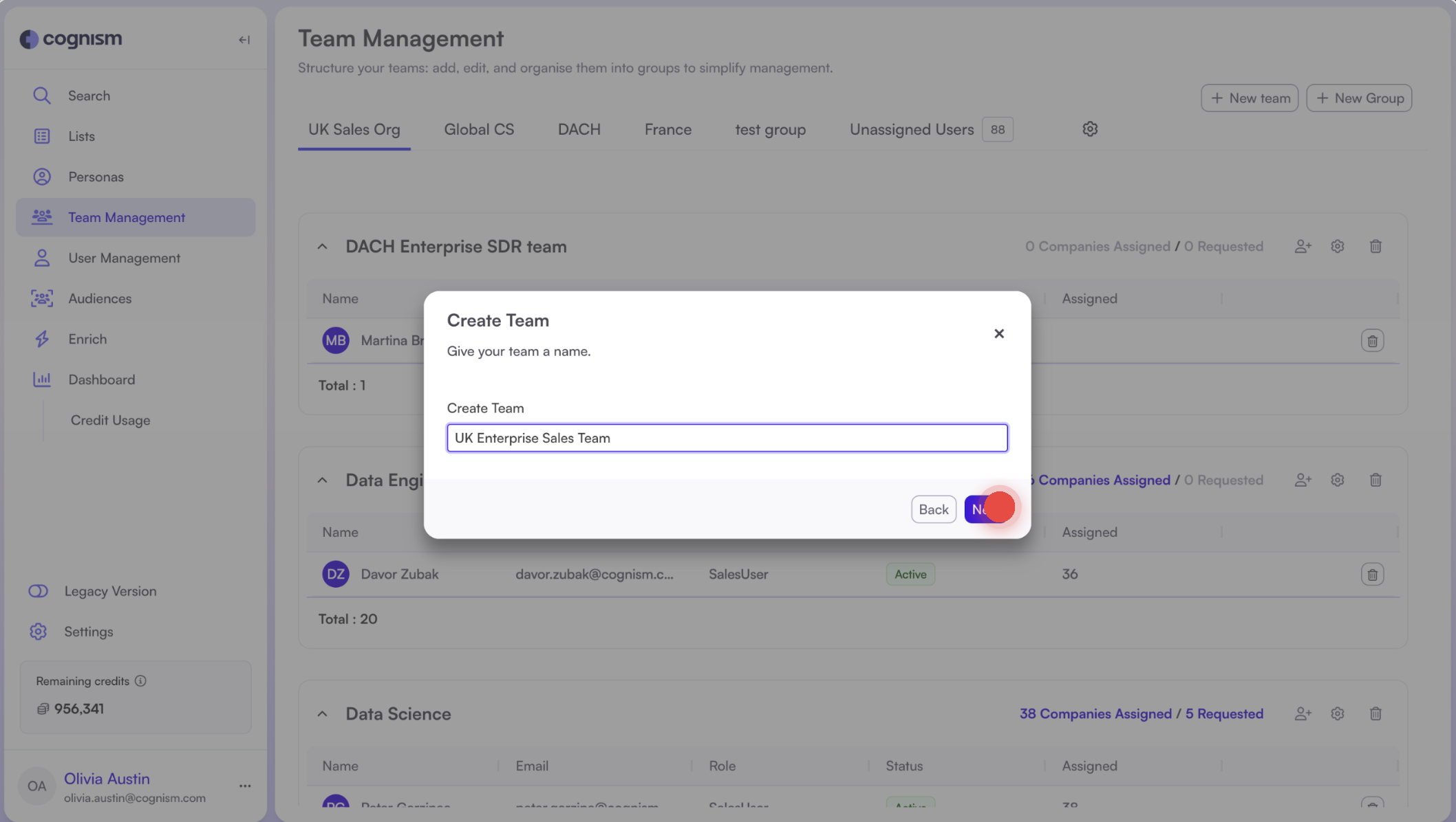 How to add users and manage teams in Cognism