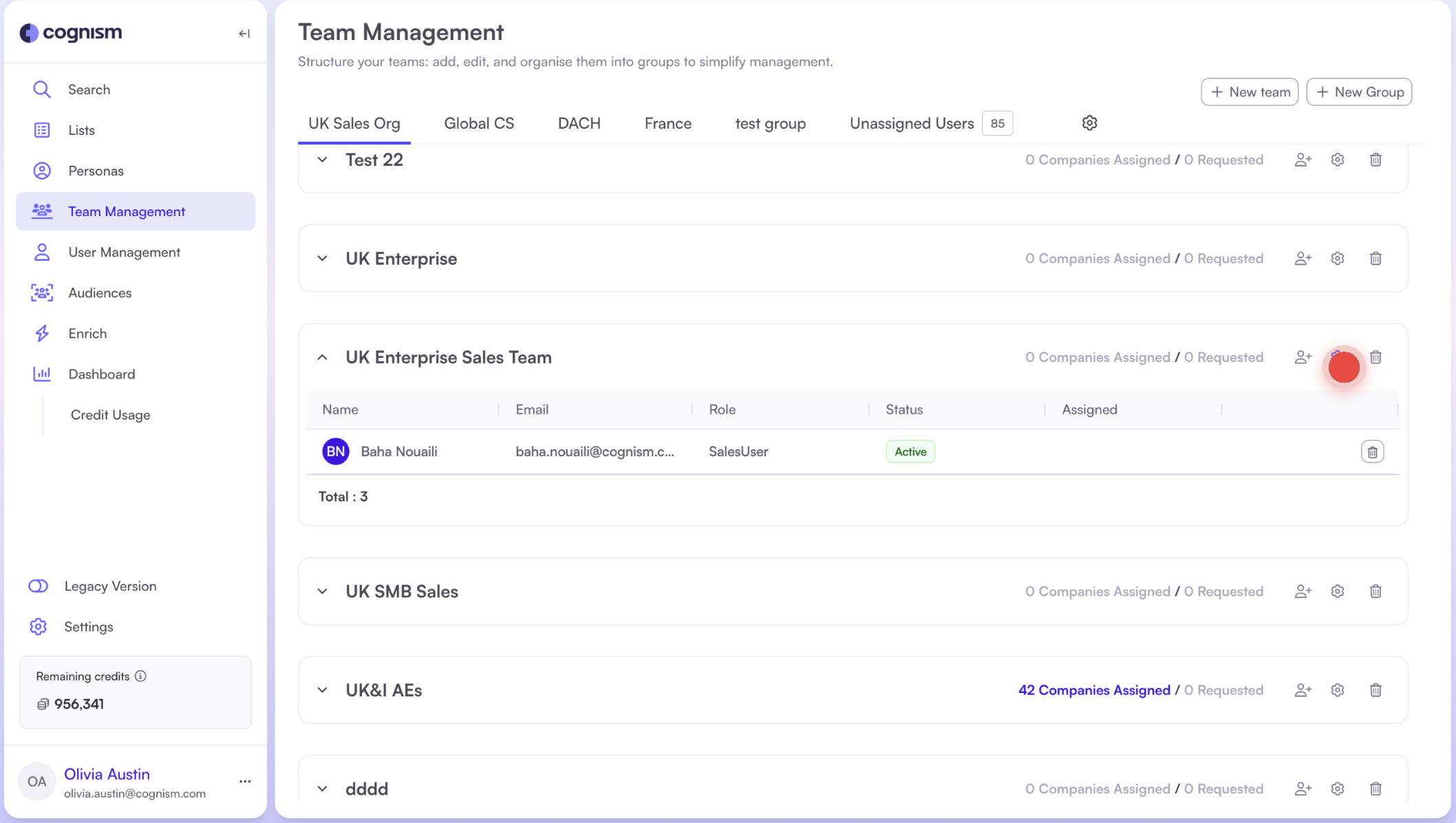 How to add users and manage teams in Cognism