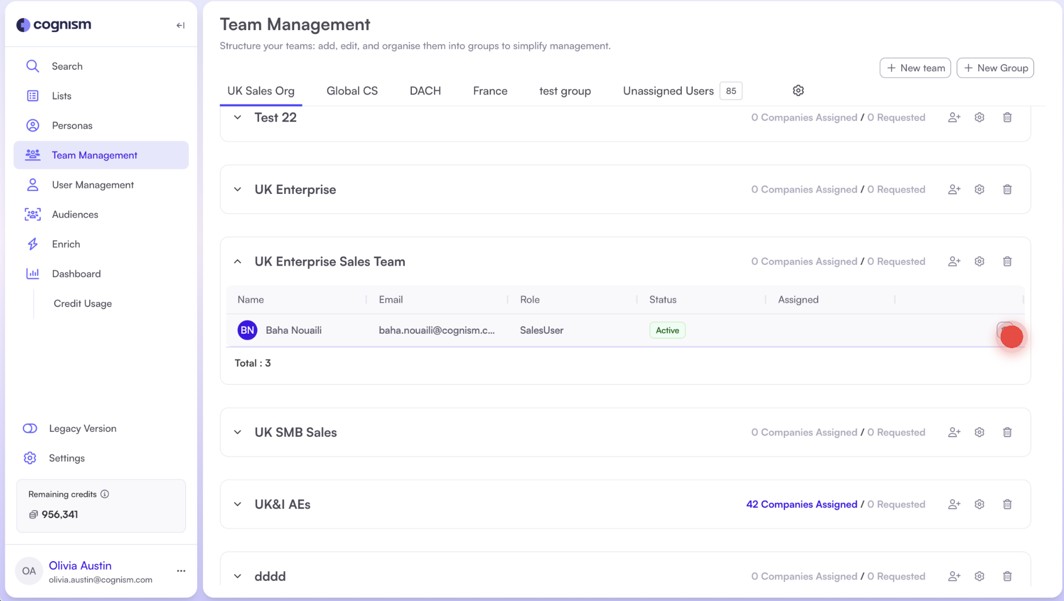 How to add users and manage teams in Cognism